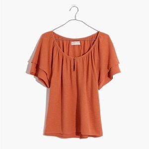 Madewell texture and thread tiered sleeve top